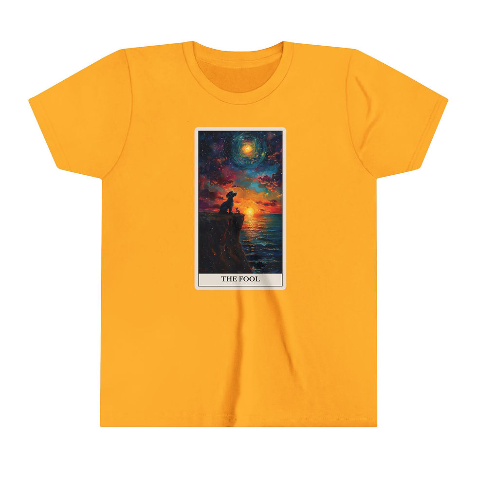 Thumbnail: The Fool Tarot Card t-shirt with dogs