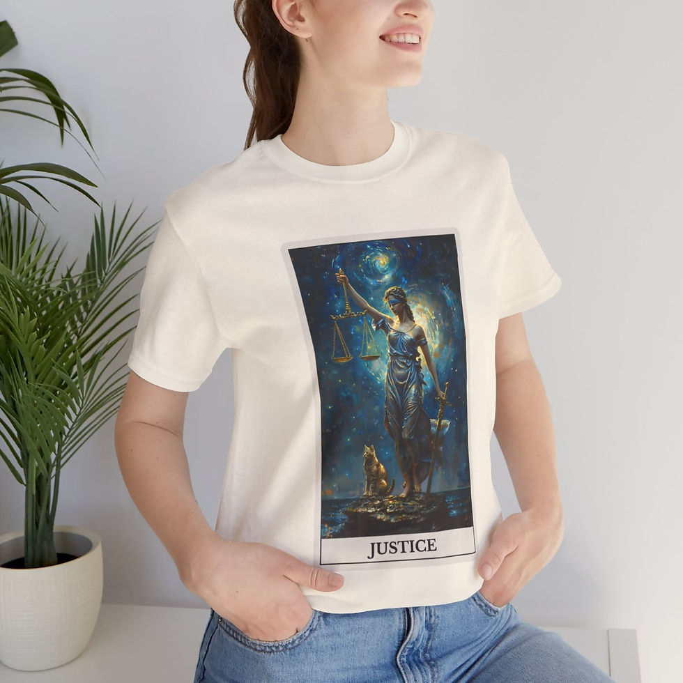 Thumbnail: Justice tarot card jersey t-shirt 