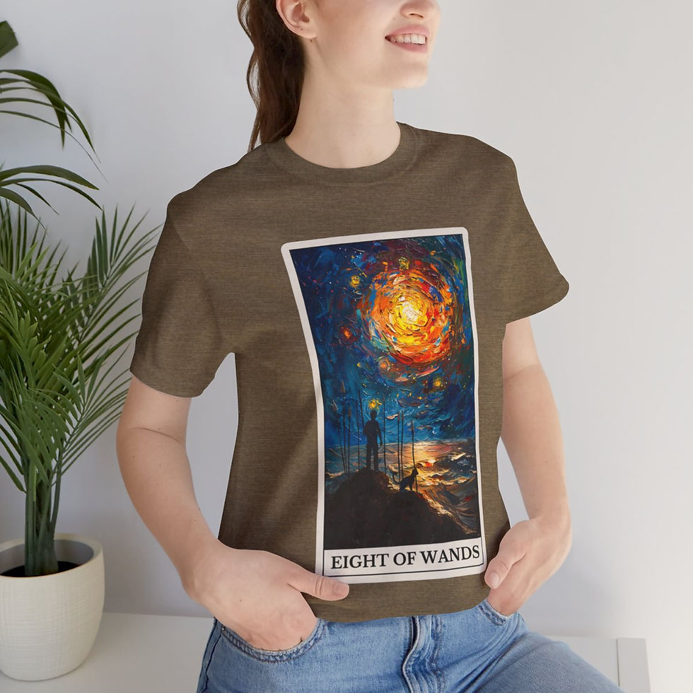 Thumbnail: Eight of Wands tarot card jersey t-shirt 