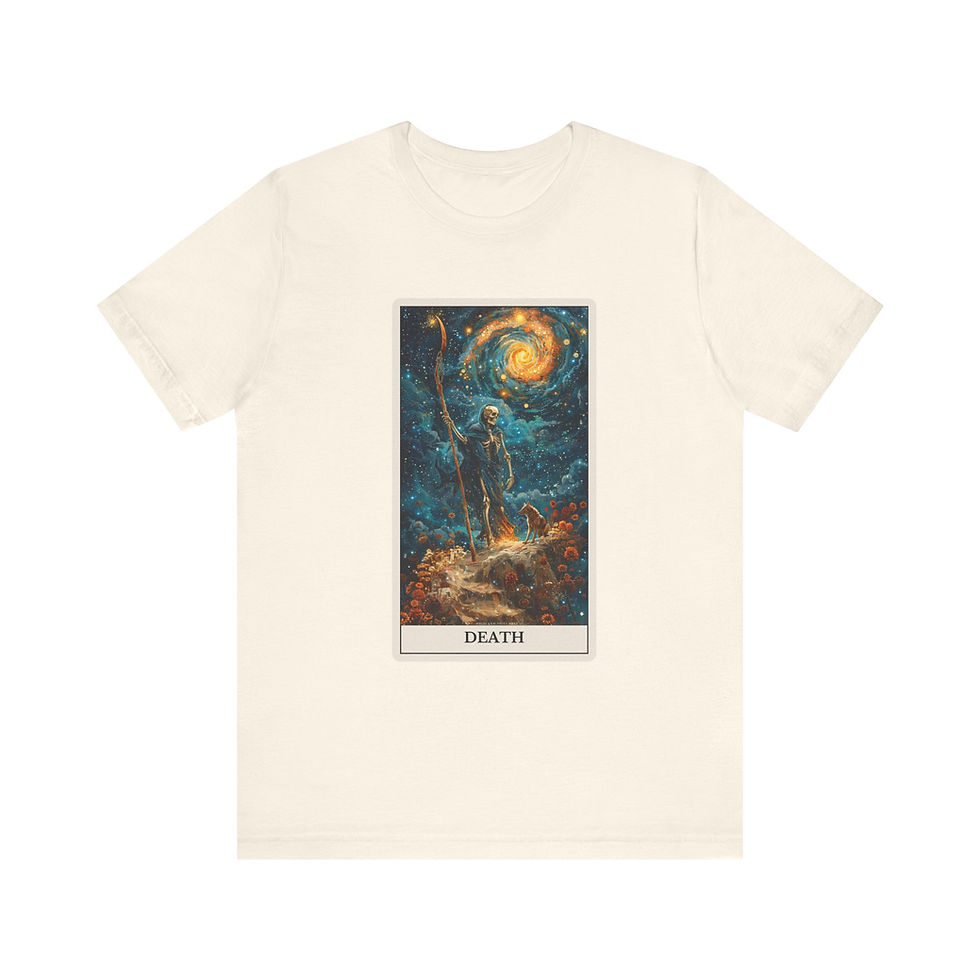 Thumbnail: Death Tarot Card t-shirt with dogs