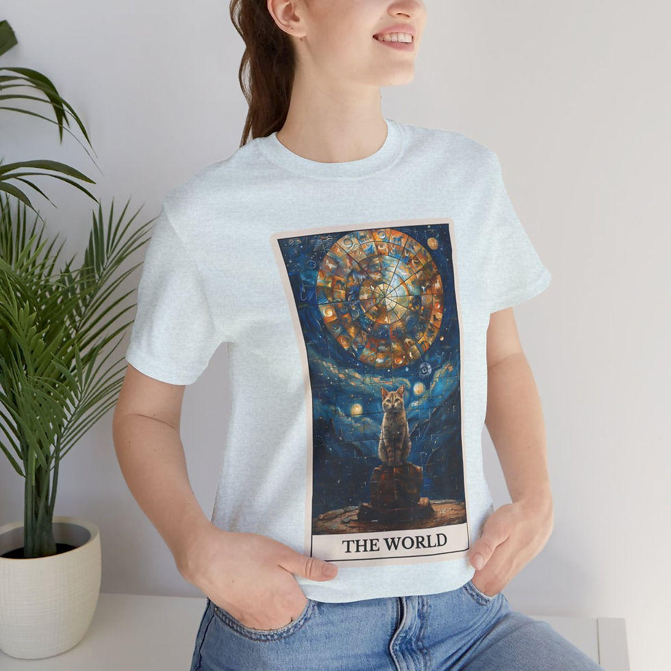 Thumbnail: The World tarot card jersey t-shirt 