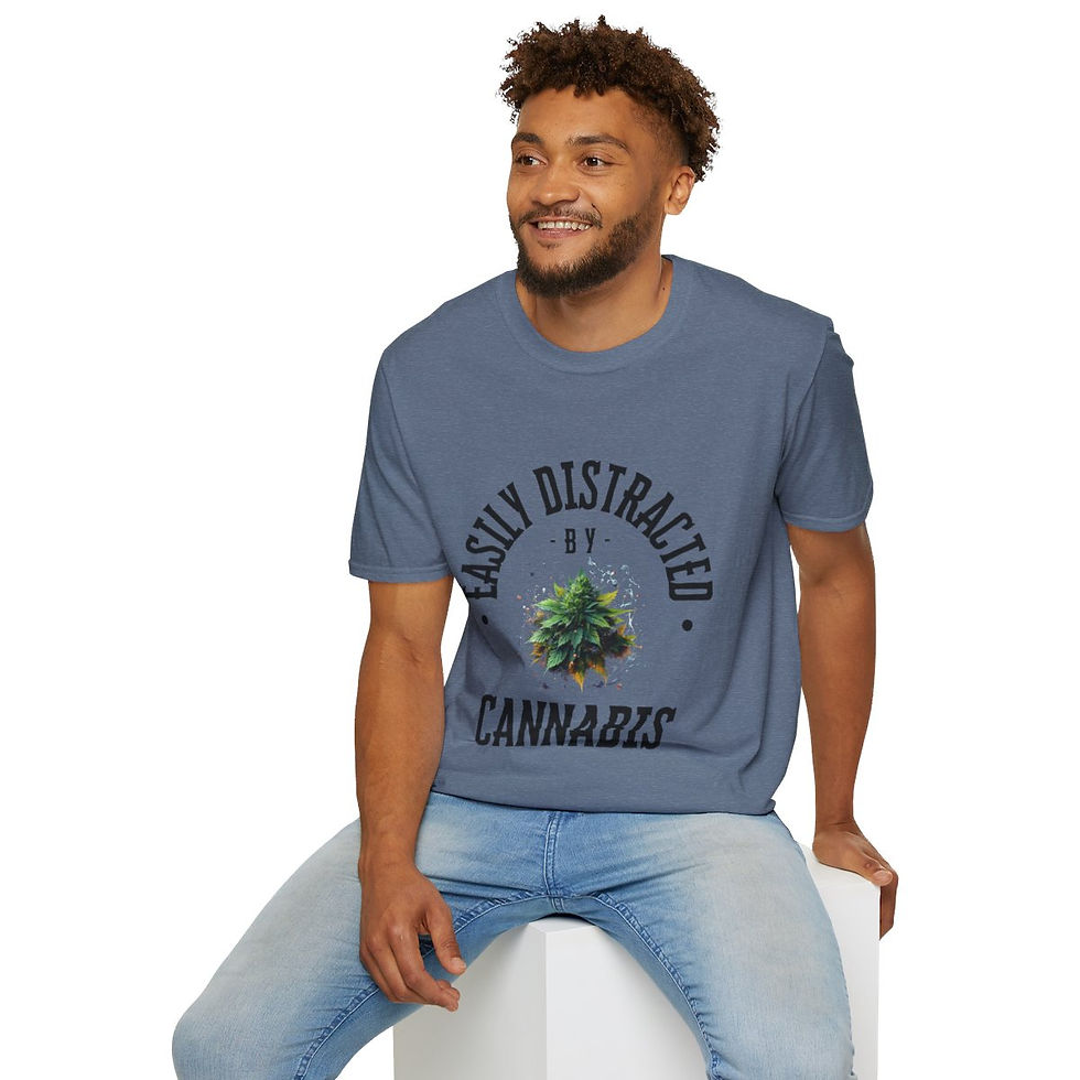 Thumbnail: Easily Distracted by Cannabis- Unisex Softstyle T-Shirt