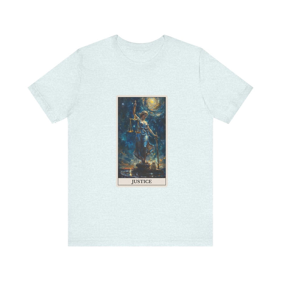 Thumbnail: Justice tarot card jersey t-shirt 