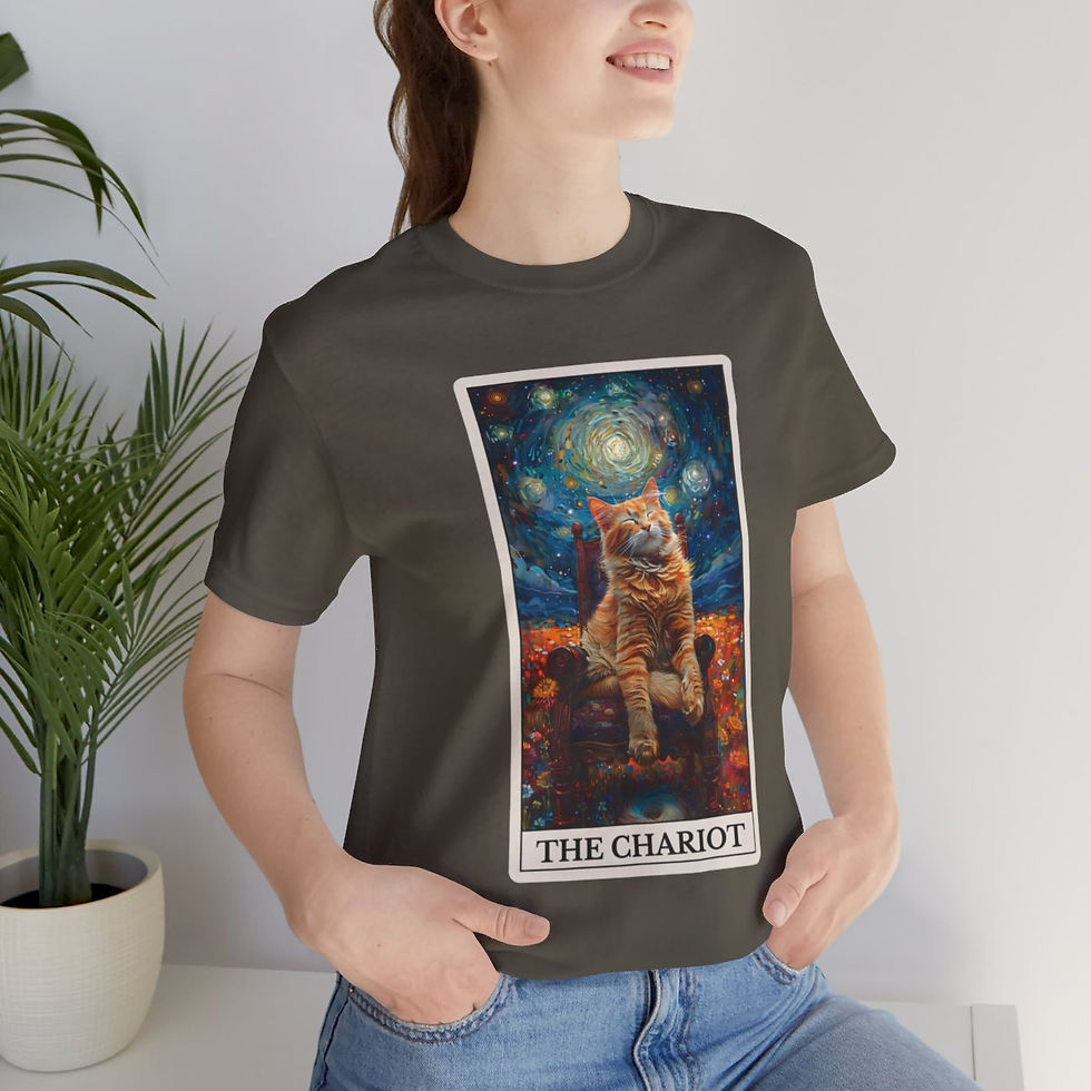 Thumbnail: The Chariot tarot card jersey t-shirt 