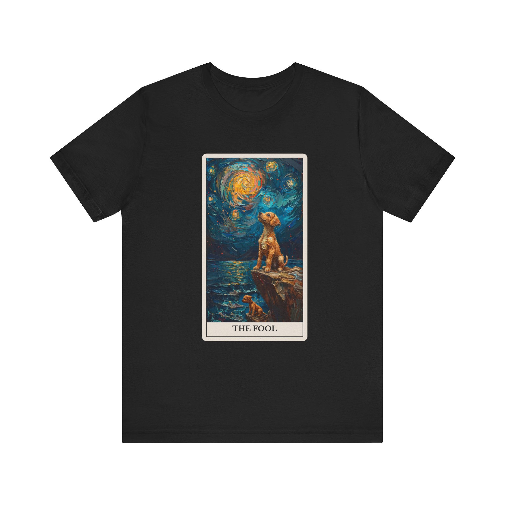 The Fool Tarot Card t-shirt with dogs