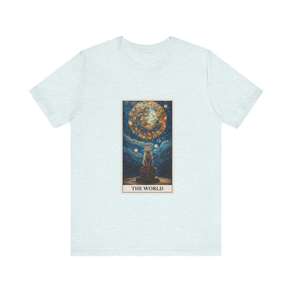Thumbnail: The World tarot card jersey t-shirt 