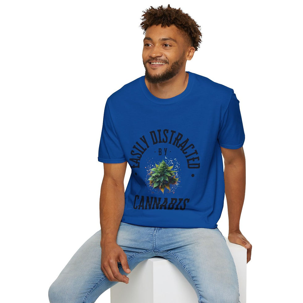 Thumbnail: Easily Distracted by Cannabis- Unisex Softstyle T-Shirt