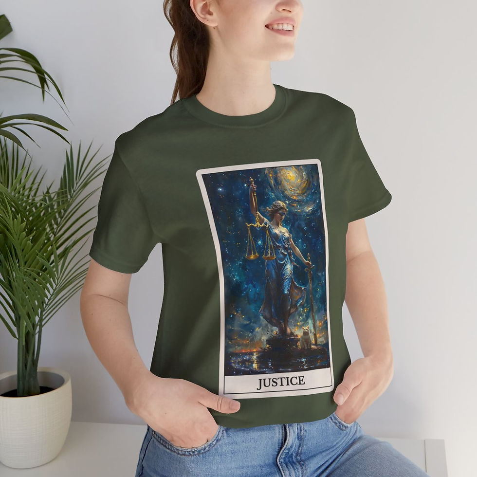 Thumbnail: Justice tarot card jersey t-shirt 