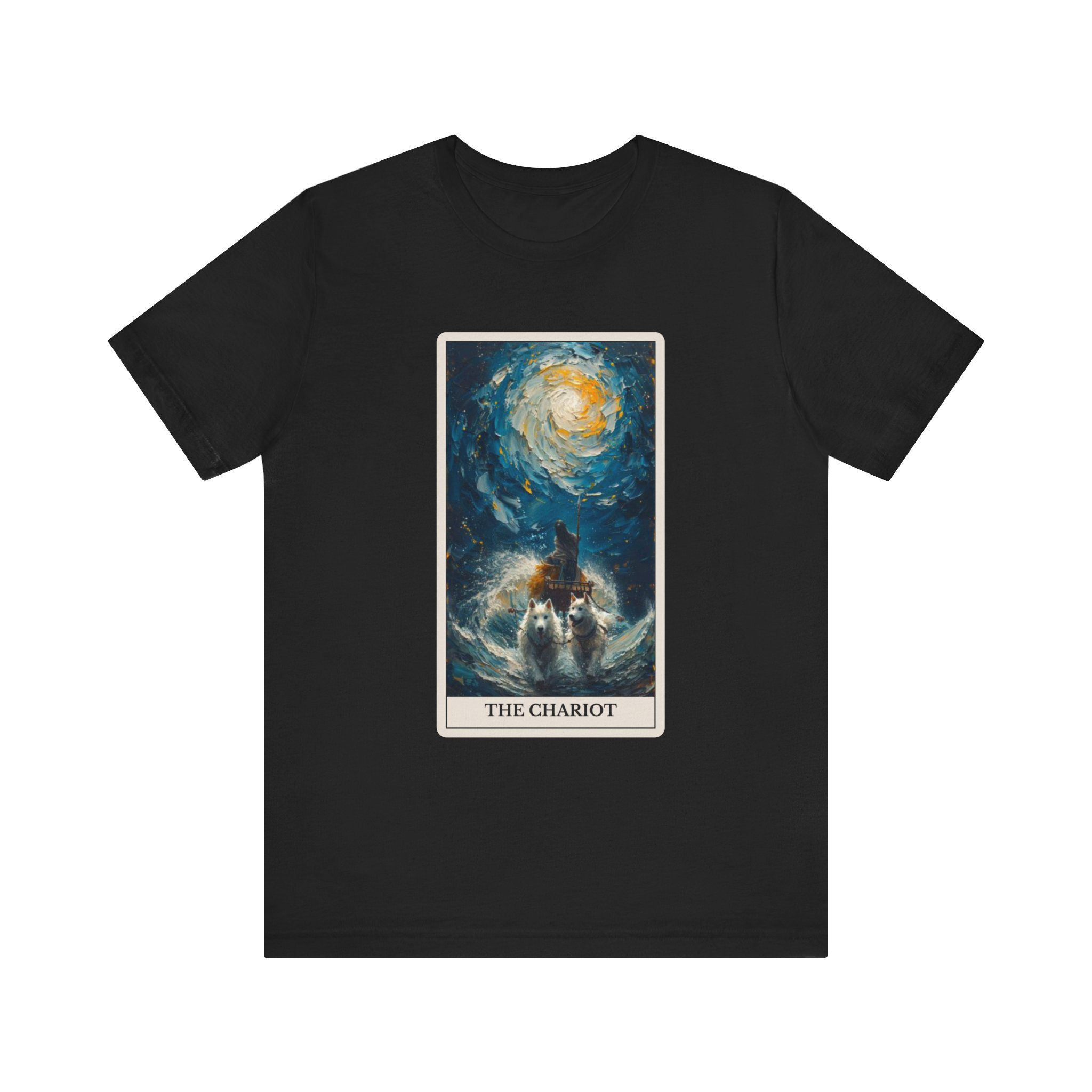 The Chariot Tarot Card t-shirt with dogs