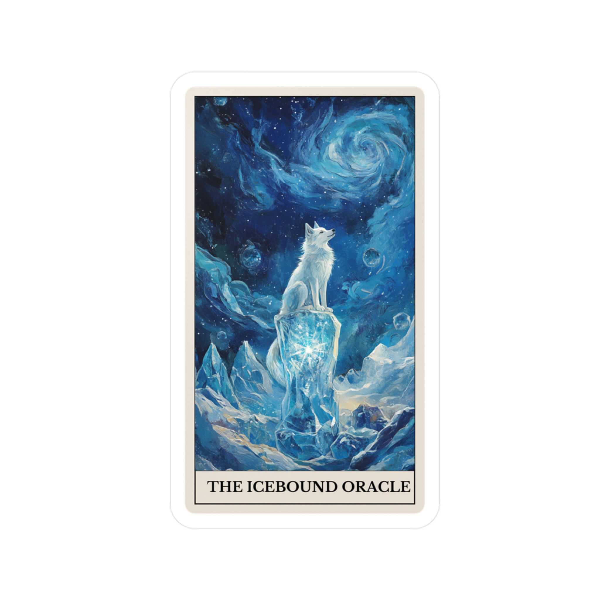 The Icebound Oracle Tarot Card Sticker
