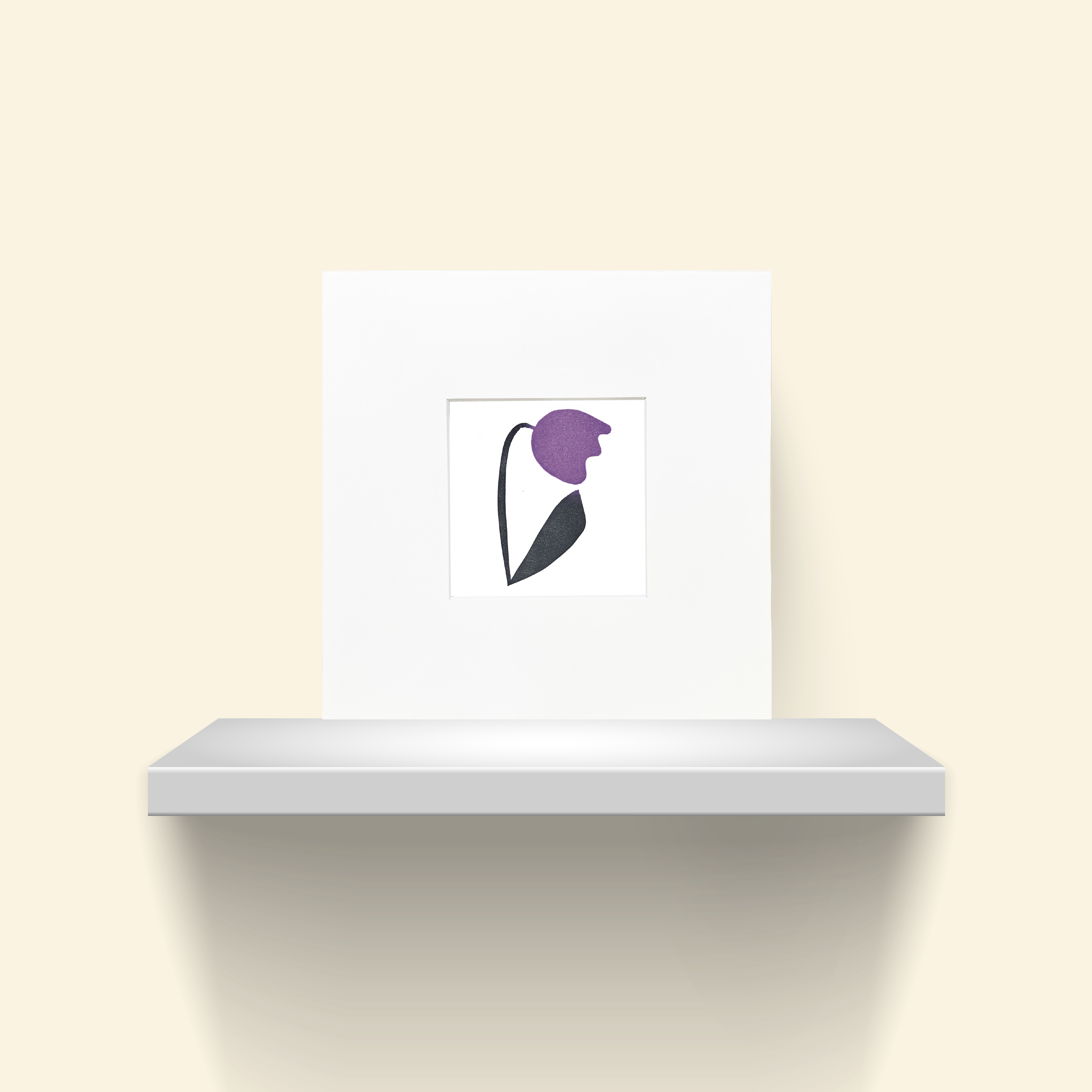 BASHFUL FLORAL - small original block print