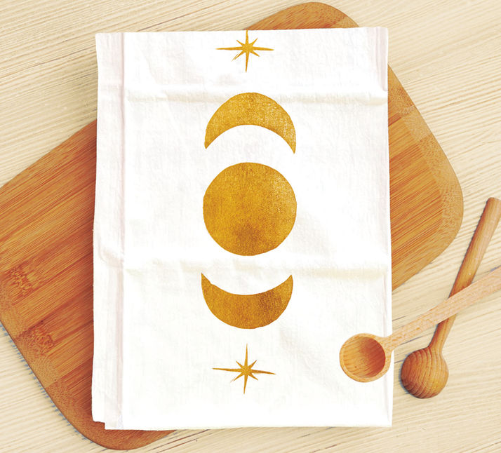Moon & Stars tea towel by Ever Pollen