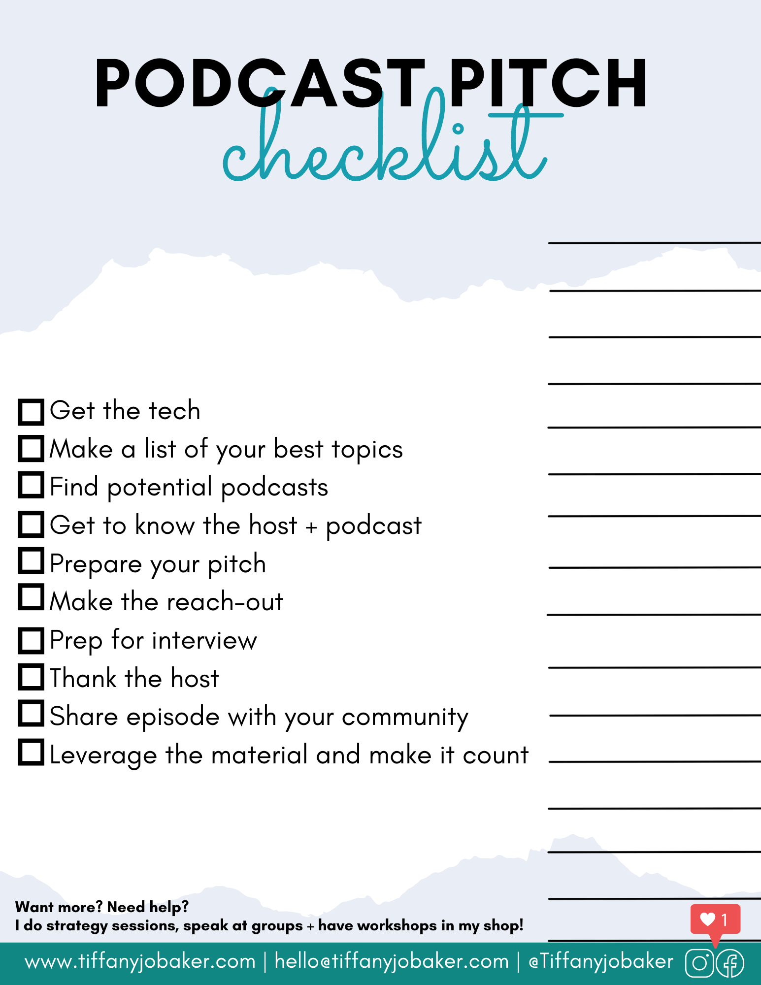 Podcast Pitch Checklist (Free)
