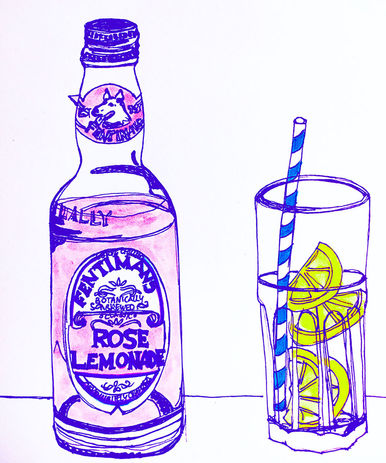 Fentiman's Rose Lemonade Illustratie Retro