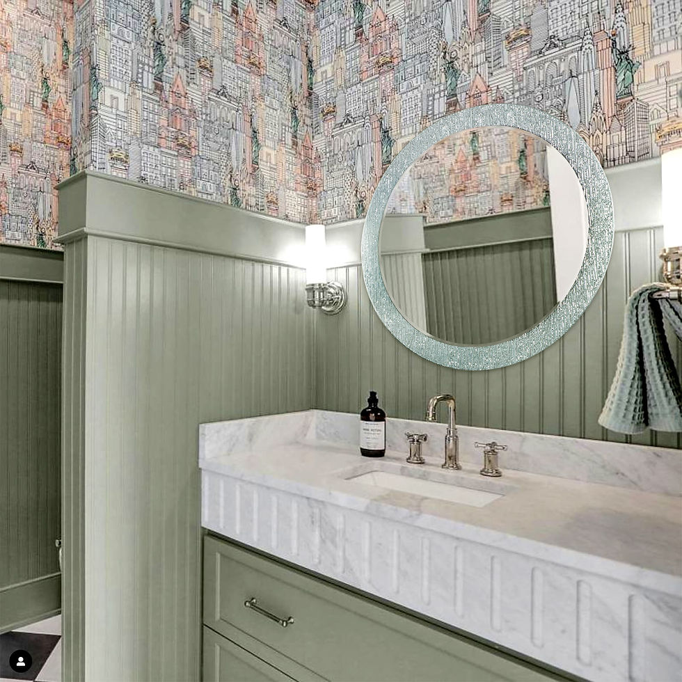 Molten bathroom mirror (round)