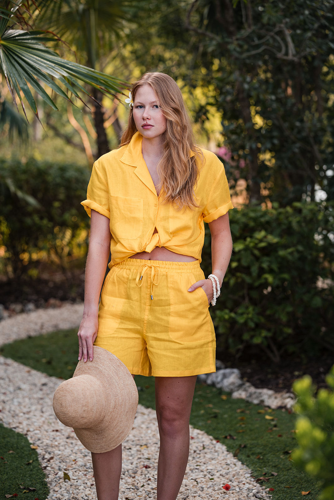 Revere Collar 100% Linen Shirt