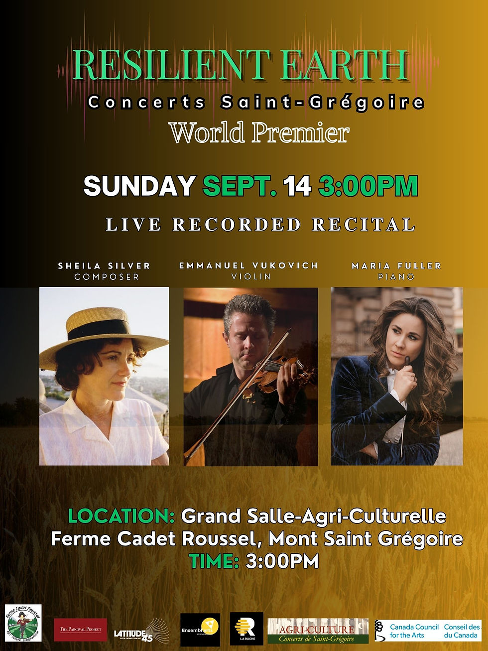 Fuller plays Piano in WORLD PREMIER recital with Canadian violinist Emmanuel Vukovich