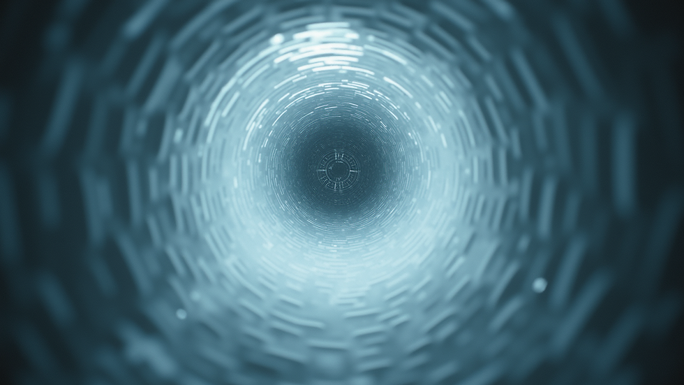 Close-up view of clean air duct interior
