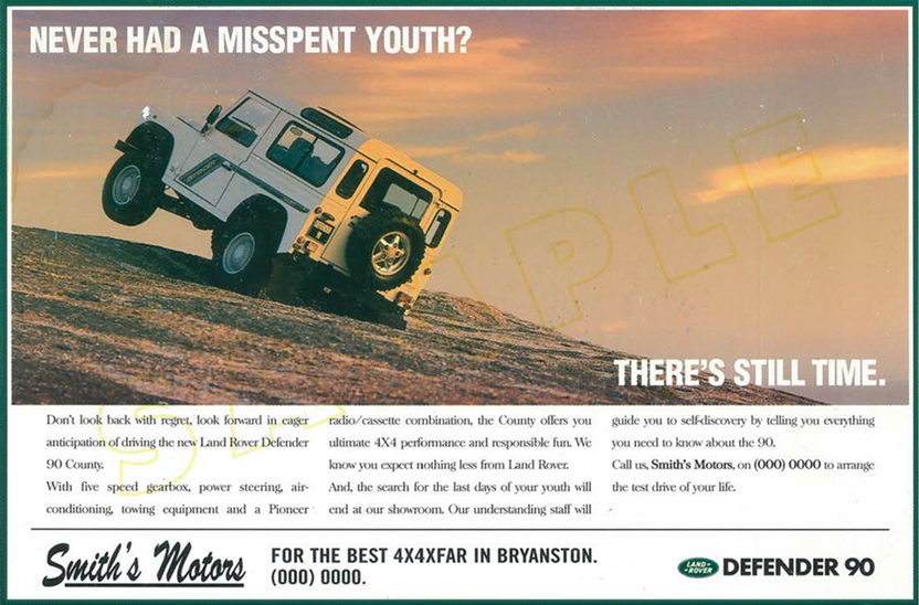 Landrover Dealership Ad - Still Time