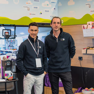 John and Daniel, at the TeachTEK conference stall