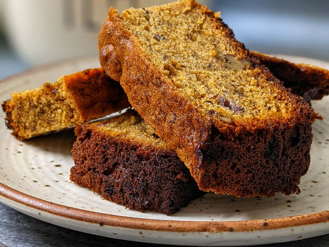 A sugar free whole-wheat cake doubles as a cheat's tiramisu :)