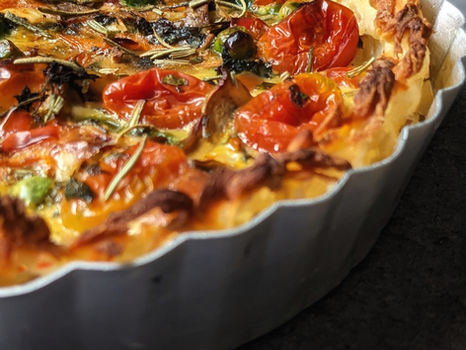 Hashbrown bottomed Vege Quiche