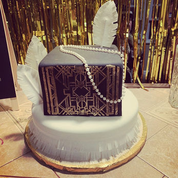 vegan custom art deco cake