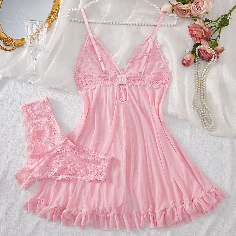Thumbnail: Lace Nightdress Set – Romance with Elegance