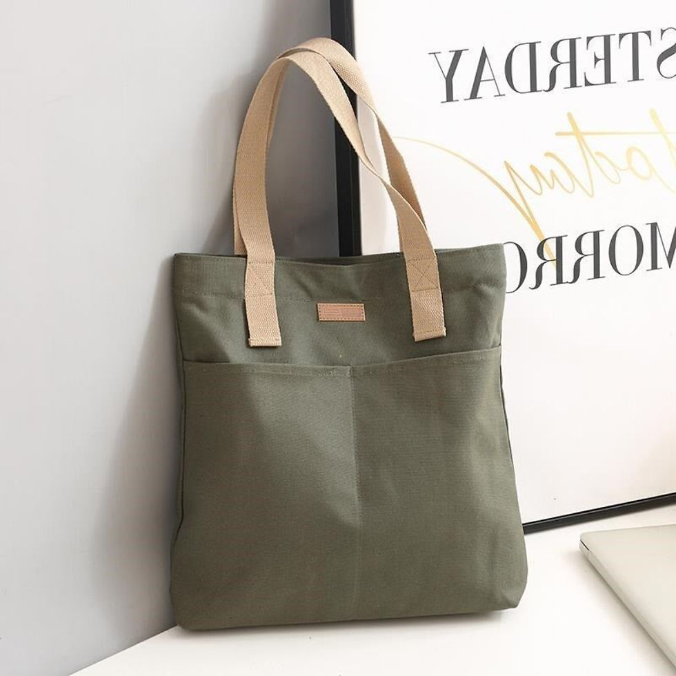 Thumbnail: Canvas Tote Shoulder Bag – Effortless Everyday Style