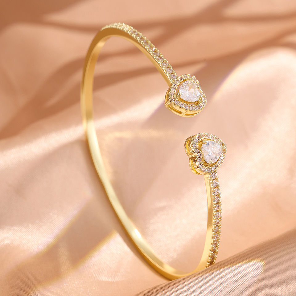 Thumbnail: Gold/Silver Romance Bracelets – Elegance with a Sparkling Touch