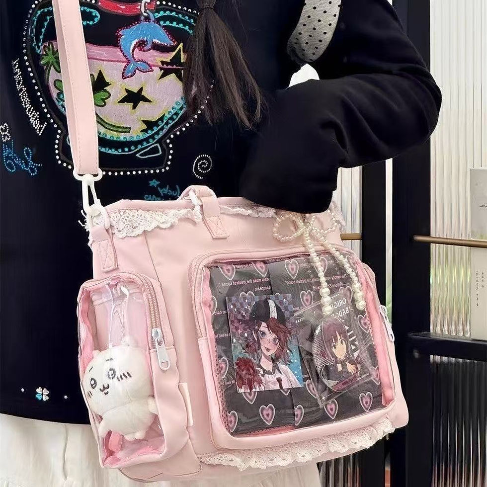 Thumbnail: Kawaii Lace Crossbody Bag – Cute Harajuku-Inspired Fashion Bag