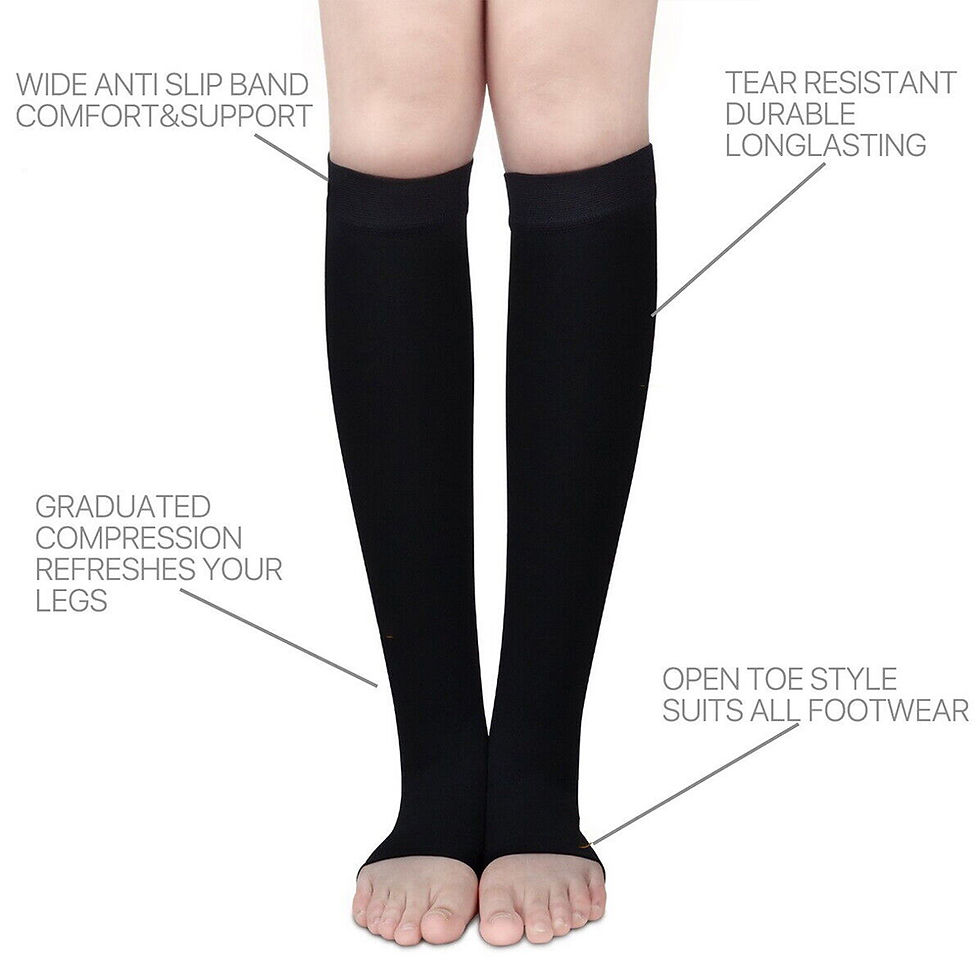 Thumbnail: Supportive Open-Toe Compression Socks