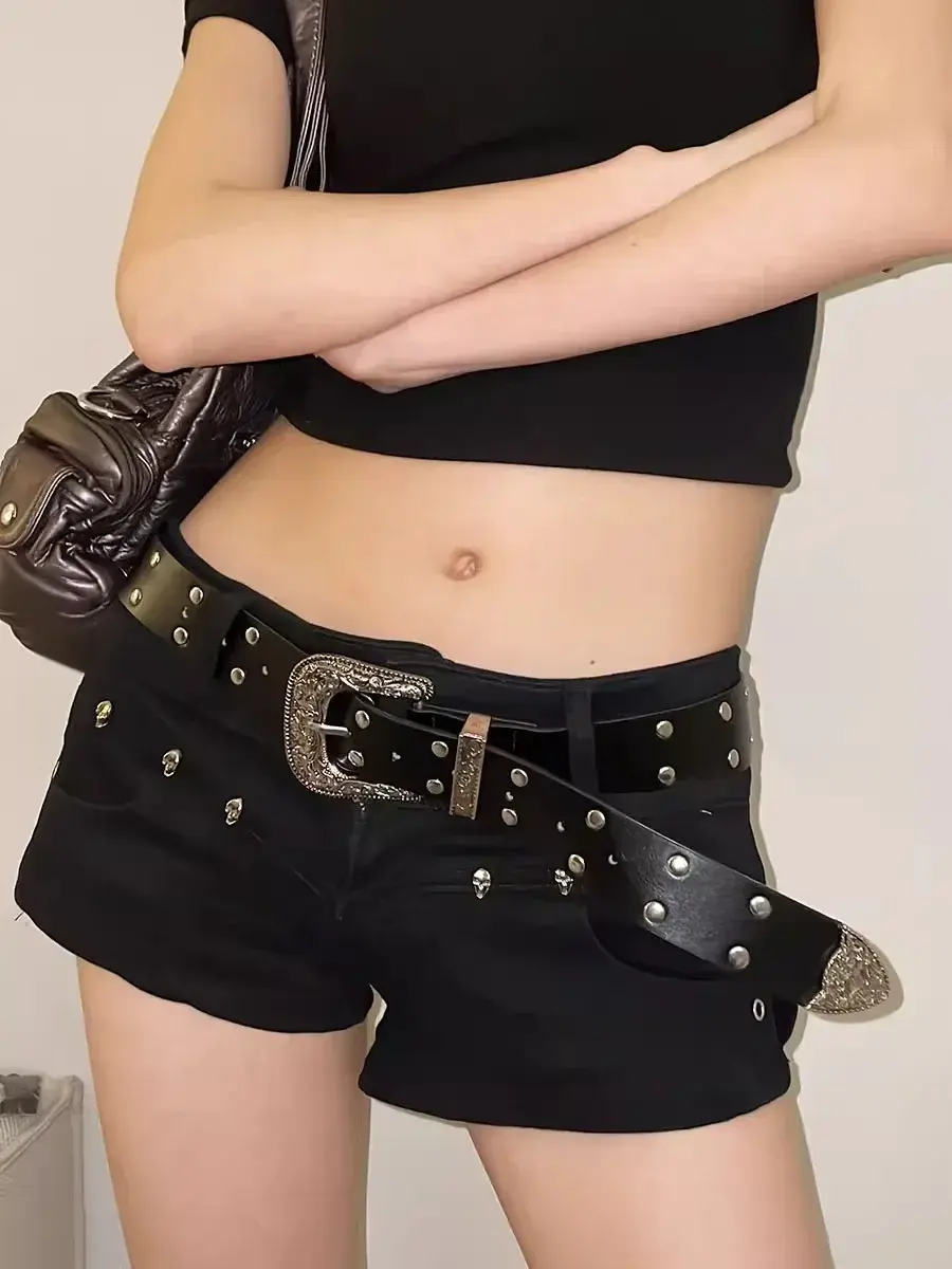 Thumbnail: Western Studded Leather Belt for Women – Bold Vintage Statement Style