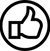 thumbs up icon indicating customer satisfaction or positive reviews