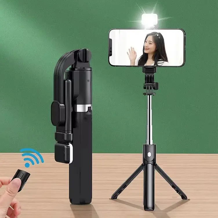 FGCLSY New Tripod for Smartphone Camera, Stand With Bluetooth Shutter and Light,