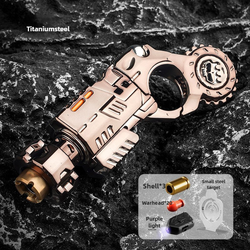 Thumbnail: Shell-Ejecting Alloy Toy Pistol Set Stress Relief Fidget Sensory Toy Mini Finger