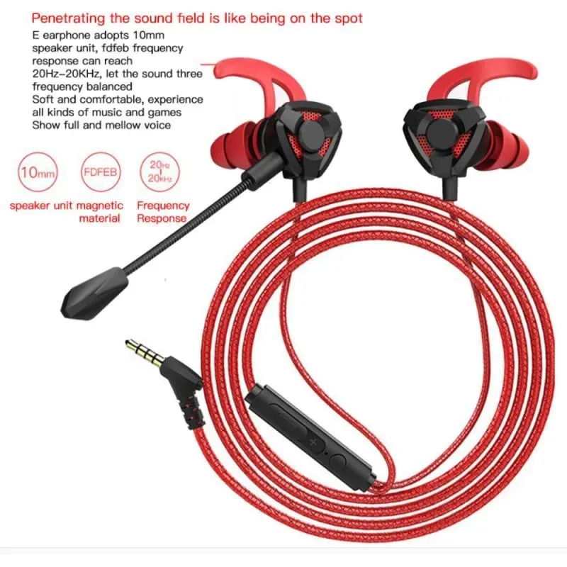 Thumbnail: Headset Gamer Headphones Wired Earphone Gaming Earbuds With Mic For Pubg PS4 CSG