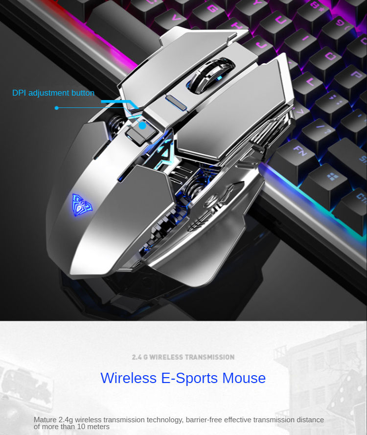 Thumbnail: Wireless Mouse Rechargeable Desktop Computer