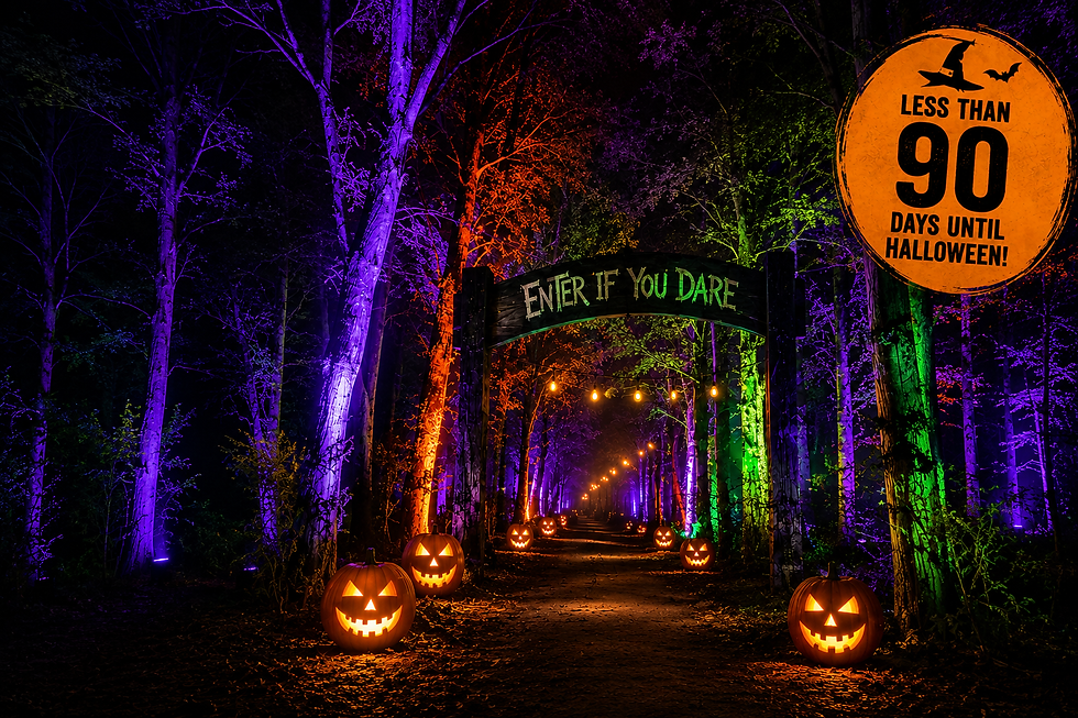 An immersive Halloween lighting installation