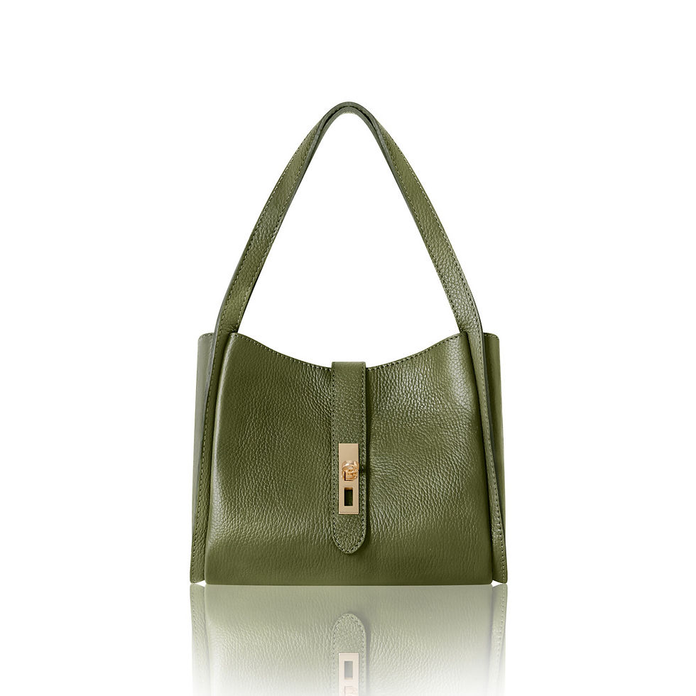 Thumbnail: Genuine Leather Shoulder Tote Bag– Elegant Multi-Compartment