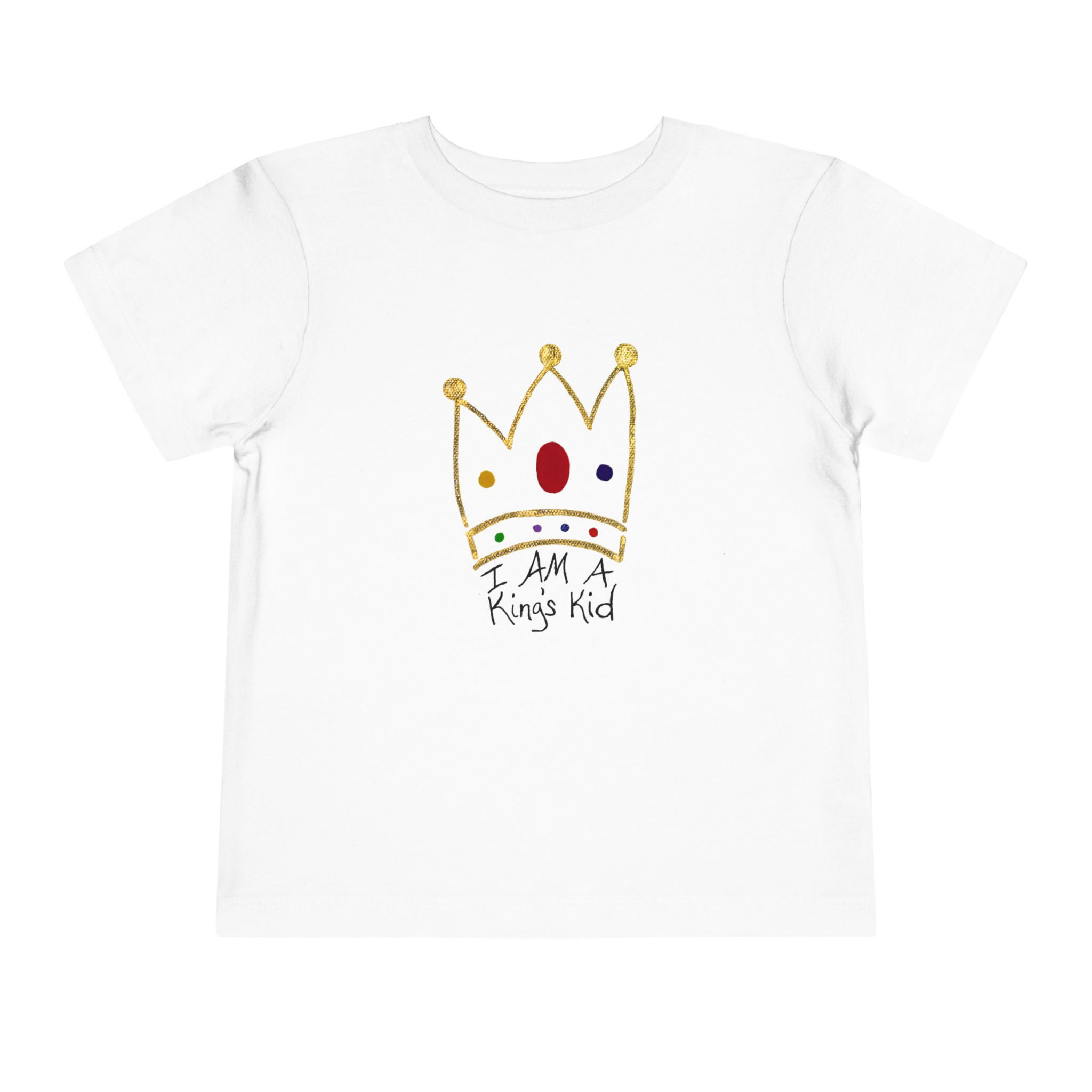 Toddler Crown Tee -"I AM A King's Kid"- Cute Kids Shirt, crown, king, christian