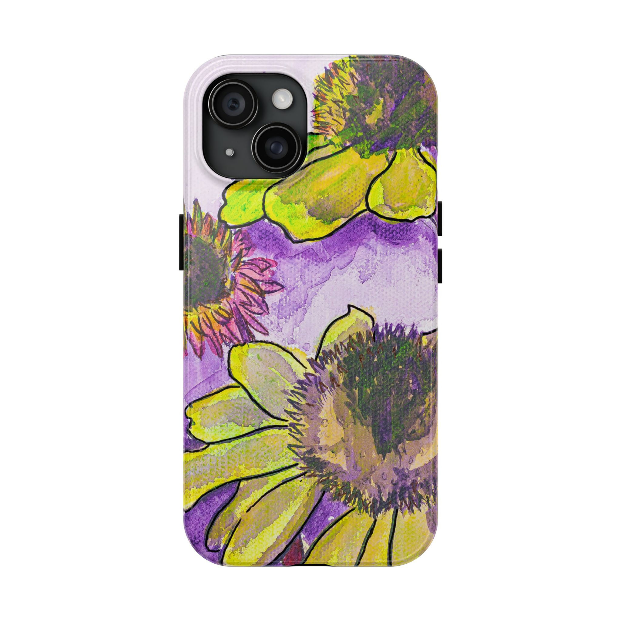 Vibrant Floral Tough Phone Case Protective Cover for Flower Lovers, Trendy Tech 