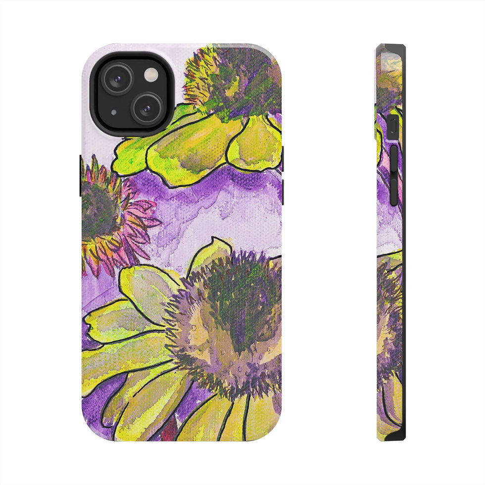 Thumbnail: Vibrant Floral Tough Phone Case Protective Cover for Flower Lovers, Trendy Tech 