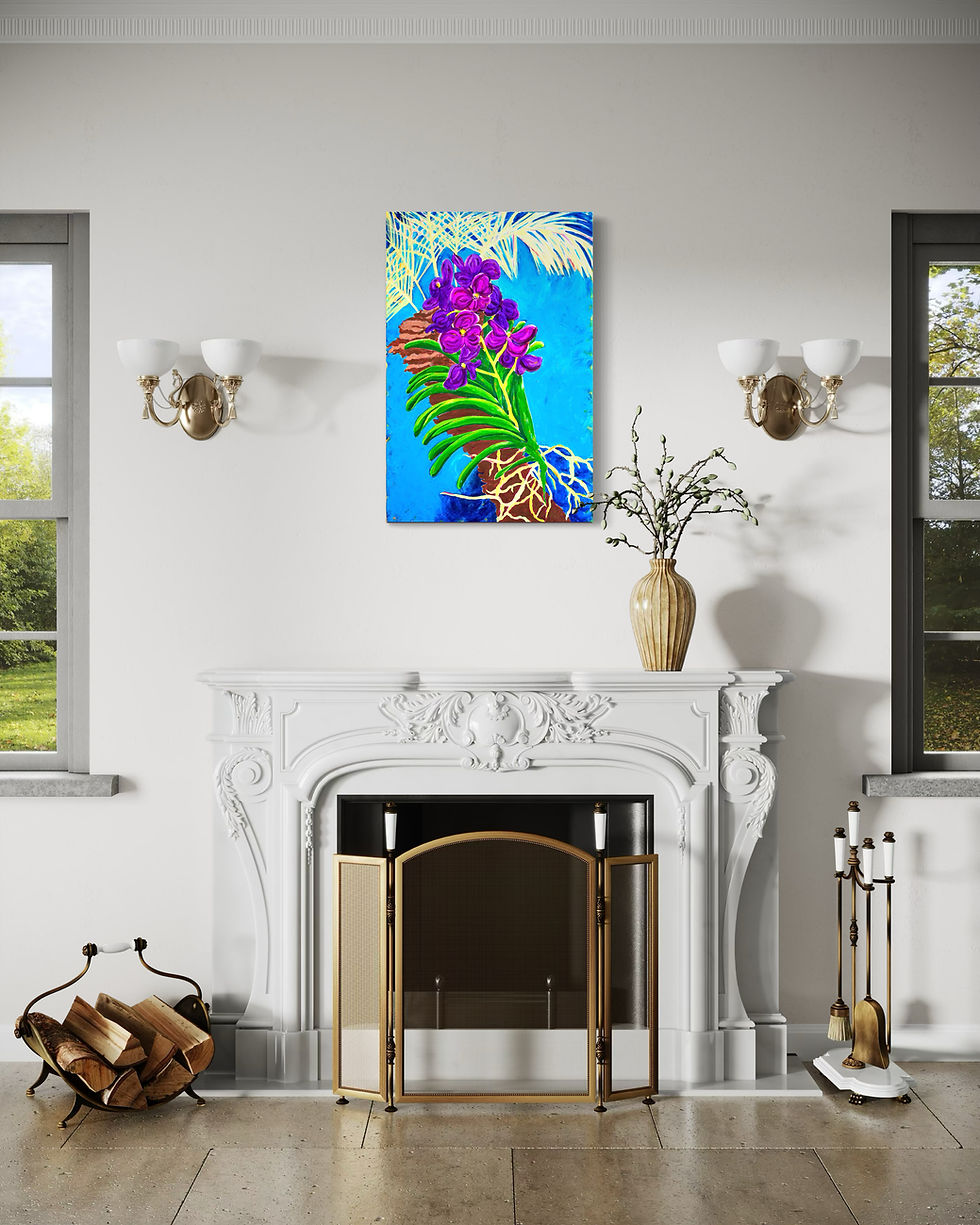 Thumbnail: Rooted in Light - Ochid #2 | vibrant contemporary orchid
