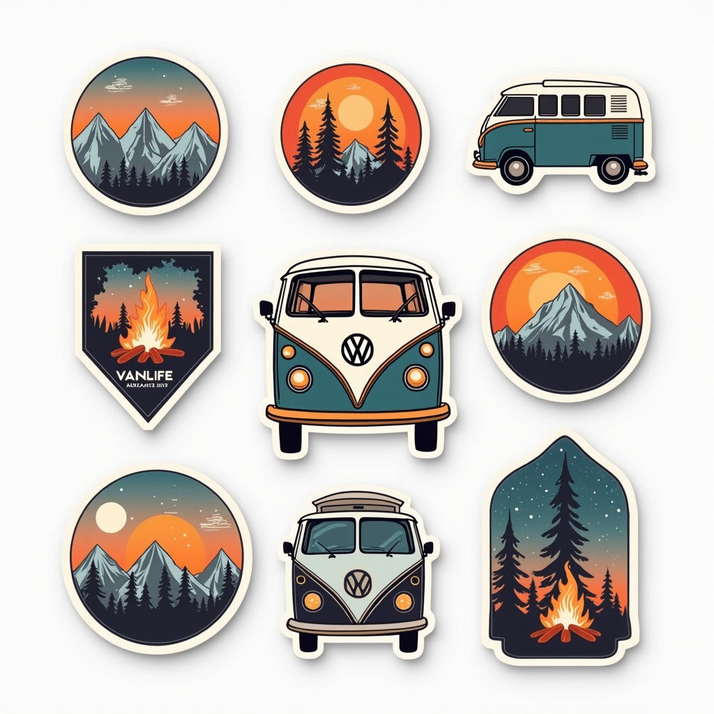 Van Life Sticker Set