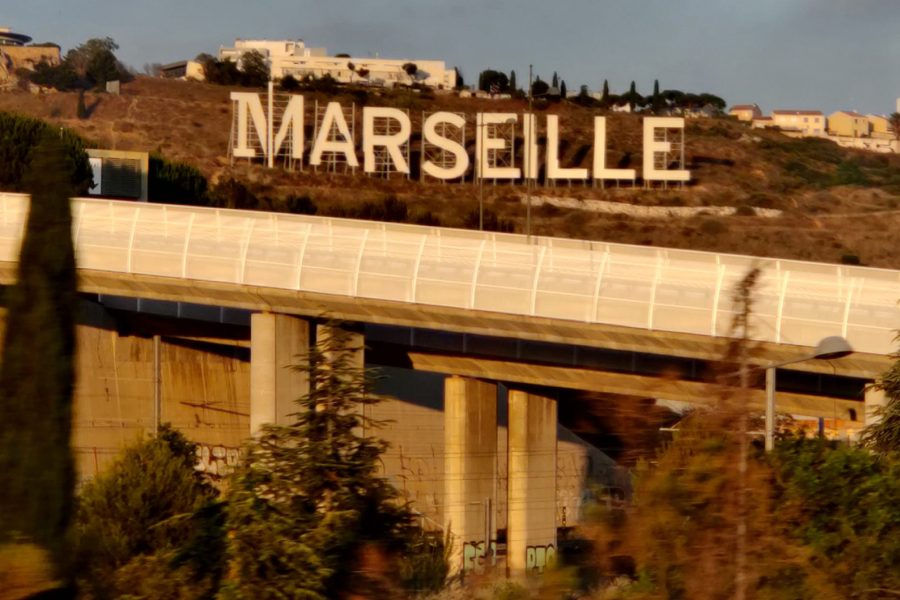 A photo of the Marseille sign