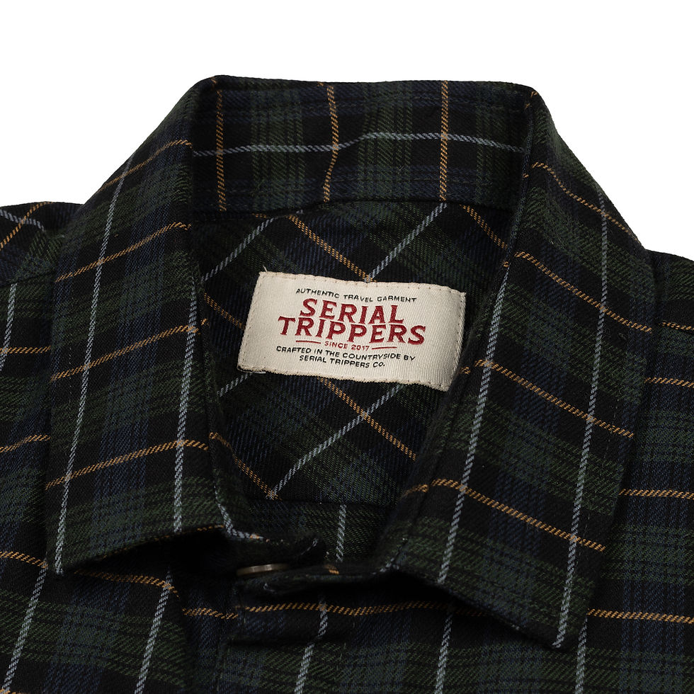 Miniatura: Camisa de Flanela Xadrez Verde