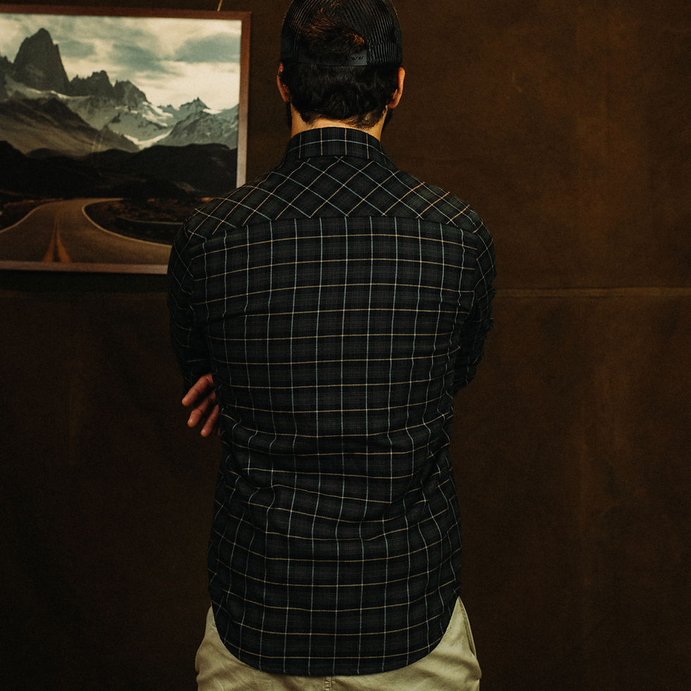 Miniatura: Camisa de Flanela Xadrez Verde