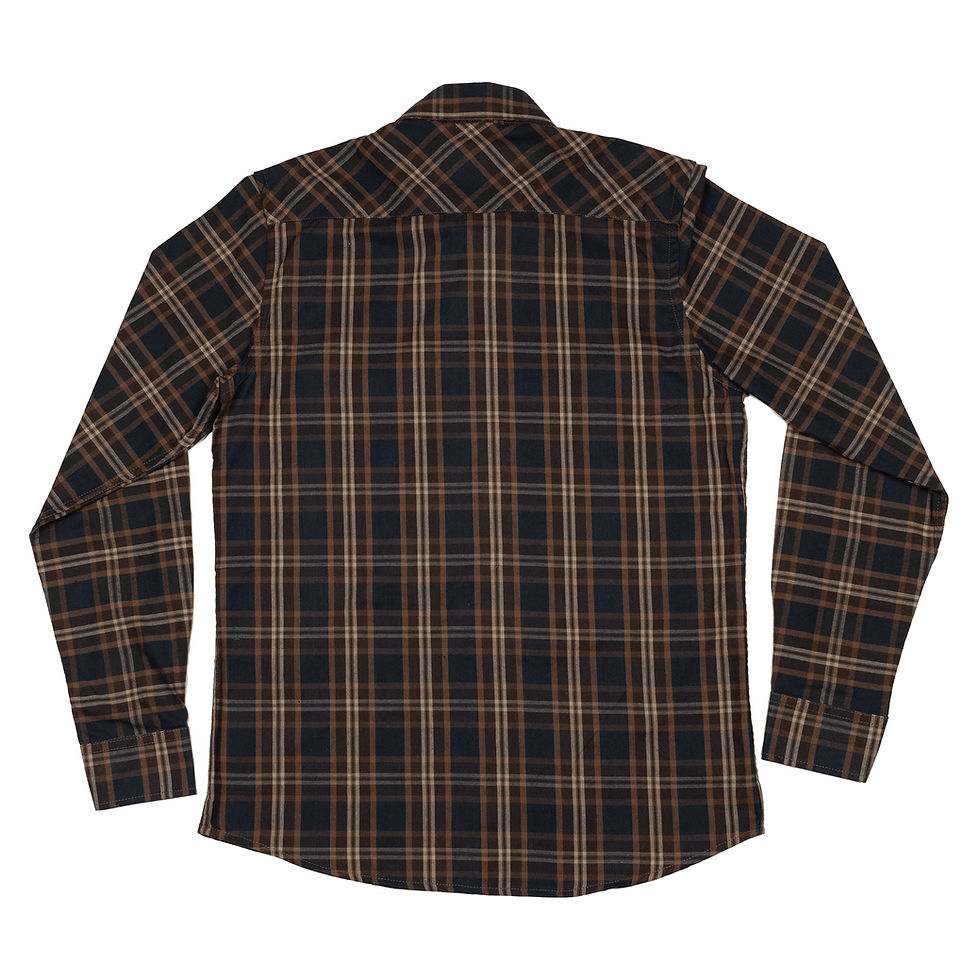 Miniatura: Camisa de Flanela Xadrez Marrom