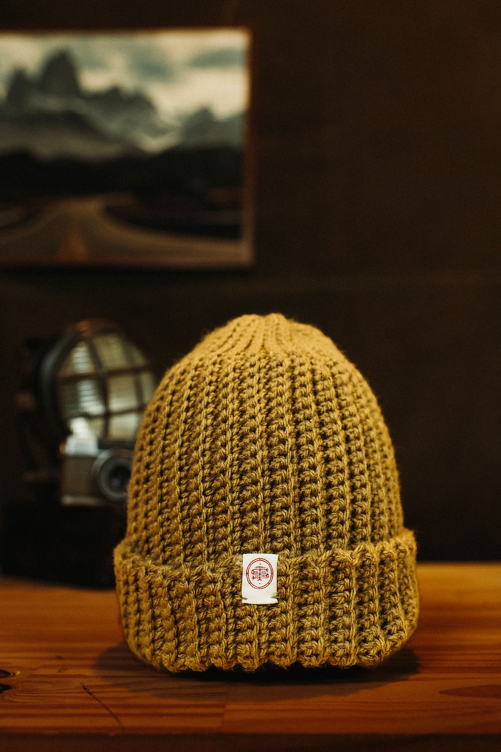 Miniatura: GORRO MOSTARDA FEITO À MÃO